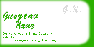 gusztav manz business card